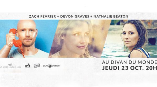 Gagne 10×2 places pour le concert de Zach Février – Devon Graves – Nathalie Beaton au Divan du Monde le 23 octobre à Paris !