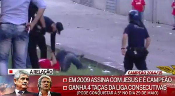 La police Portugaise : Un père se fait battre violemment devant son fils !