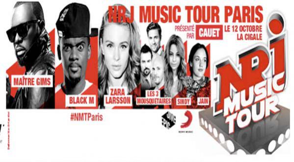 NRJ MUSIC TOUR à PARIS avec MAITRE GIMS, BLACK M, ZARA LARSSON… lundi 12 octobre