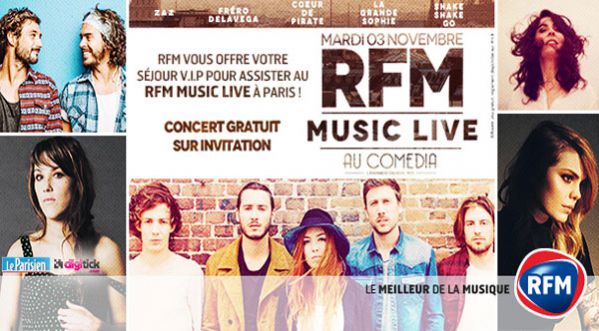 Le RFM MUSIC LIVE au Comédia à Paris !