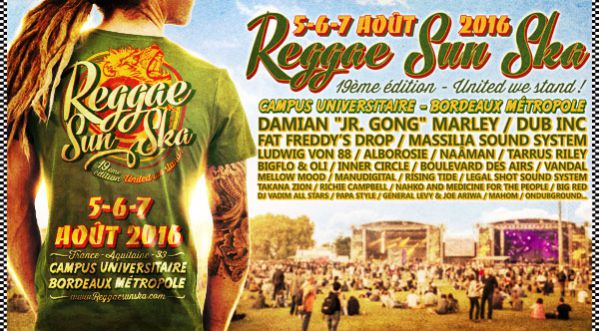 Le Reggae Sun Ska Festival revient du 5 au 7 août à Bordeaux !