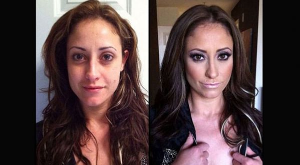 10 photos d’actrices de films pour adultes avant et après maquillage qui cassent le mythe!