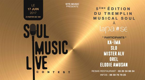 Soul Music Live contest  – Le Samedi 17 Juin à La Pause