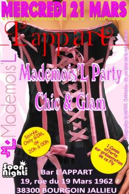 Mademois’L Party – Chic & Glam @ Bar Pub L’ APPART (Bourgoin Jallieu)