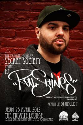 Secret society présent DJ REV SHINES (Portland)