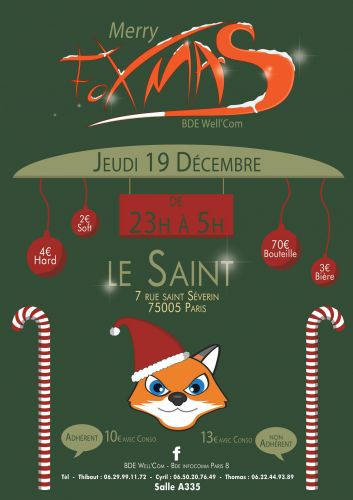 Merry FoXmas – Soirée de Noël BDE WELL’COM