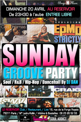 SUNDAY GROOVE PARTY @ LE RESERVOIR