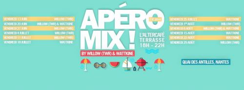 APÉRO MIX by WILLOW (TWR) & WATTKINE – Eté 2014 | Terrasse de l’Altercafé, de 18h à 22h
