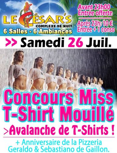 concours miss t-shirt mouillé