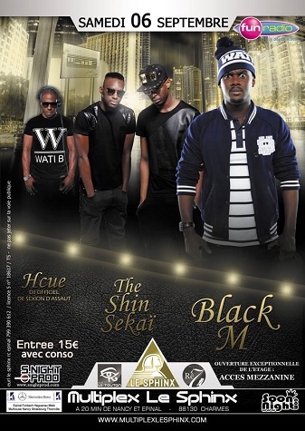 Black M, The Shin Sekai, DJ H-CUE en Showcase