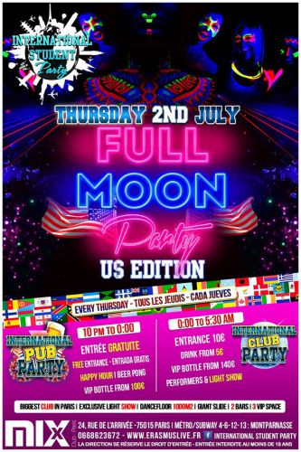 INTERNATIONAL STUDENT PARTY : FULL MOON PARTY – US EDTION