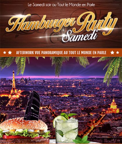 AFTERWORK HAMBURGER PARTY SUR LES TOITS DE PARIS (TERRASSE GEANTE)