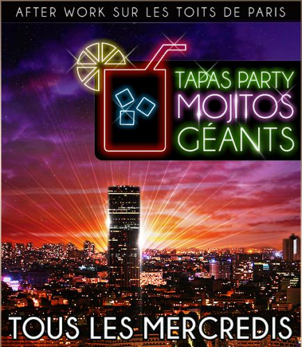 AFTERWORK TAPAS PARTY SUR LES TOITS DE PARIS (MOJITOS GEANTS)