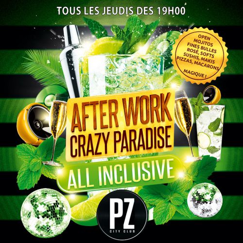 AFTERWORK ALL INCLUSIVE (mojitos, sushis, rosé, makis, pizzas, fines bulles, macarons…)