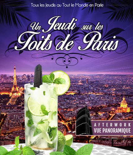 AFTERWORK SUR LES TOITS DE PARIS (TERRASSE CHAUFFEE + CLUB INTERIEUR)