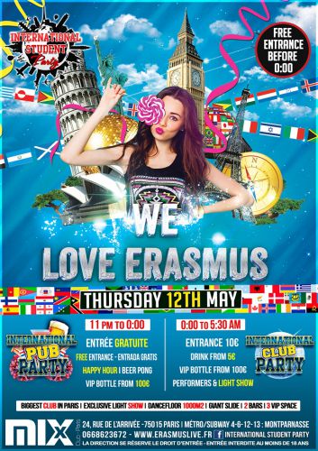 INTERNATIONAL STUDENT PARTY : We love Erasmus
