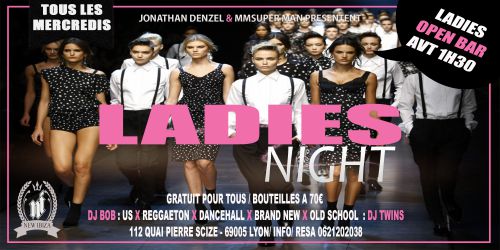 Ladies Night – Open bar pour les filles – Tous les mercredis