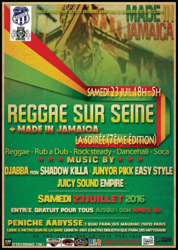 Reggae sur seine+ Made in jamaica la soirée 7eme edition