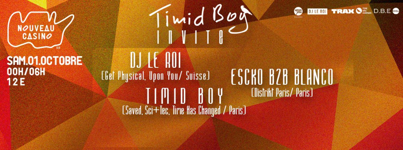 Timid Boy Invite #5 DJ Le Roi, Escko b2b Blanco, Timid Boy
