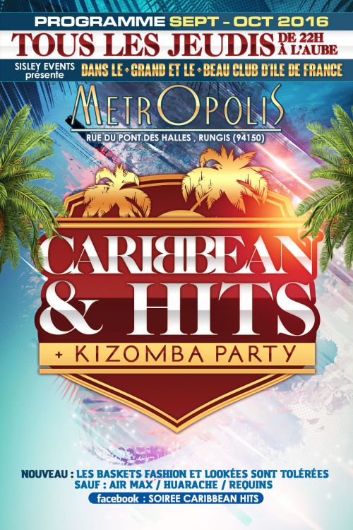 Caribbean & Hits + Kizomba Party (spéciale Vacances)