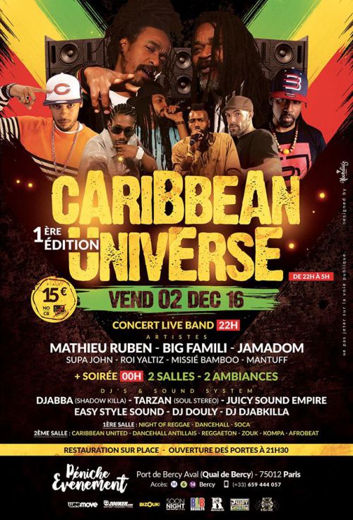 Caribbean universe live band +djs