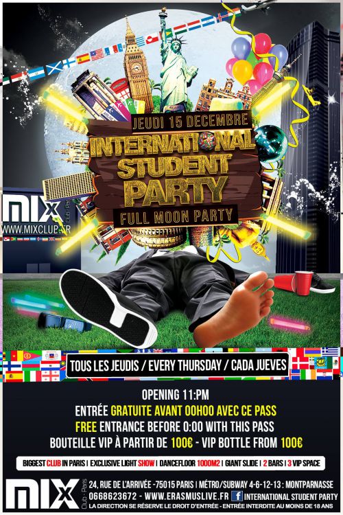 INTERNATIONAL STUDENT PARTY : Full moon party