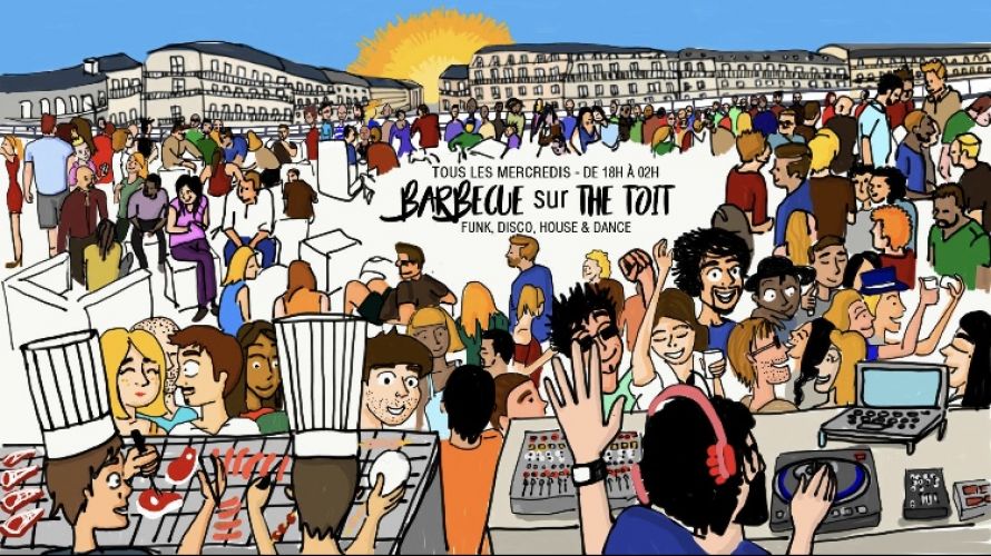 THE TOIT – ROOFTOP, TERRASSE 1000m2, BARBECUE, CLUB INTERIEUR