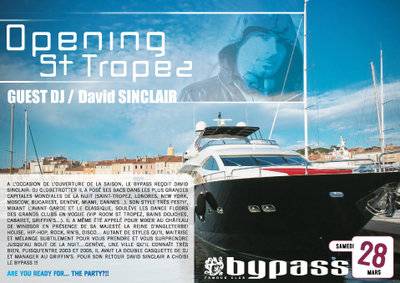 OPENING ST-TROPEZ – GUEST DJ DAVID SINCLAIR