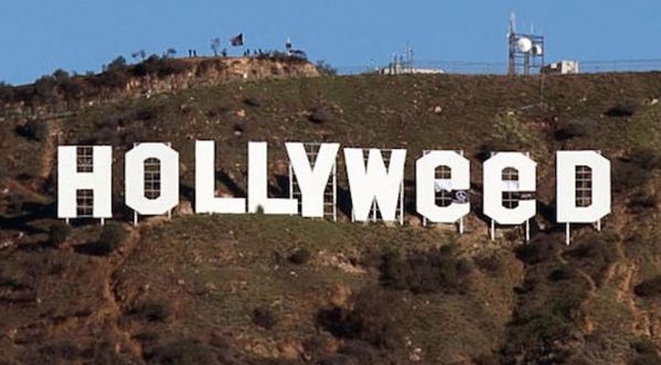 La nuit du réveillon, le panneau « Hollywood » est devenu « Hollyweed » !