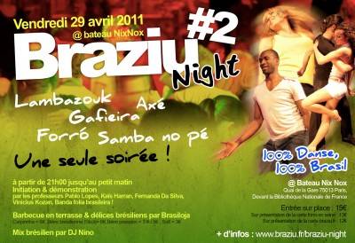 braziu Night #2, 100% danses, 100% brésil