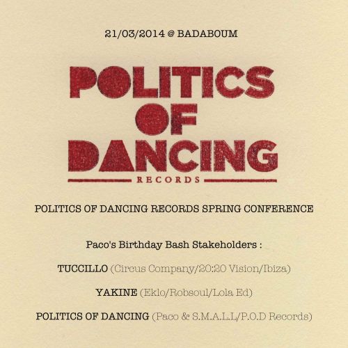 Tuccillo, Yakine, Politics Of Dancing : P.O.D Records Party