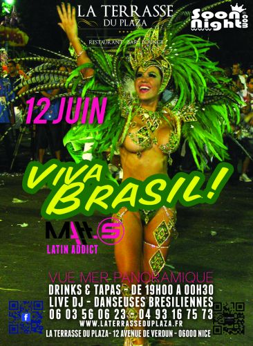 ☀✈☀Viva Brasil ☀✈☀ Jeudi 12 Juin Soirée Coupe du Monde ☀&#