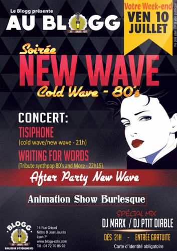 Tribute 80’s avec Waiting for Word + Tisiphone (ColWave, NewWave) –  After Party jusqu’&ag