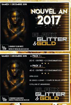 Nouvel An 2017: Black, Glitter & Gold !