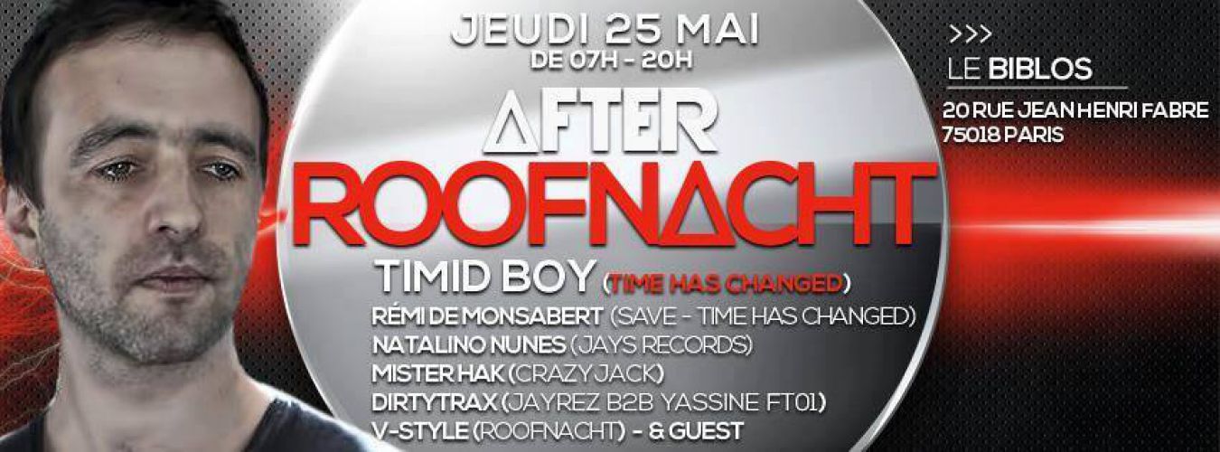 After RoofNacht Rooftop : TIMID BOY(3 hours : DjSet) & Guests