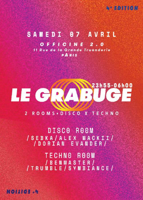 Le Grabuge #4 • 2 Rooms • Disco x Techno