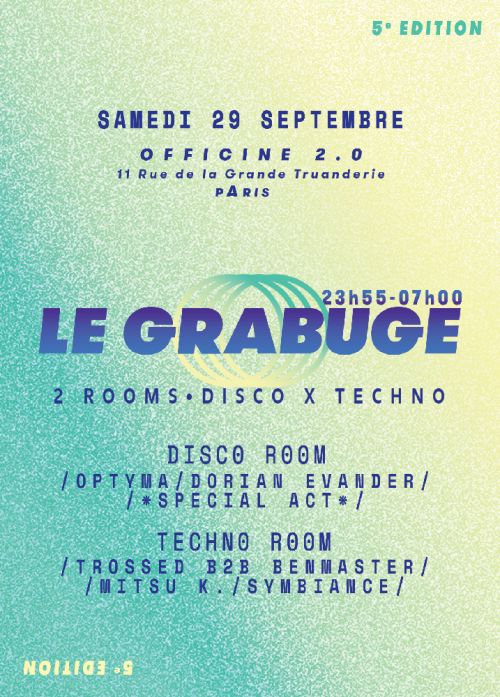 Le Grabuge #5 • 2 Rooms • Disco x Techno