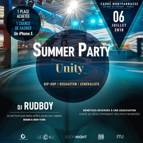 Summer Party Unity514 – DJ RUDBOY – ( FILLE = GRATUIT )