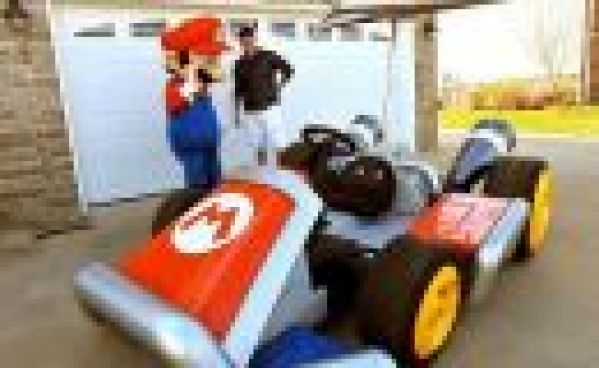 Un Kart Mario grandeur nature pour un fan !