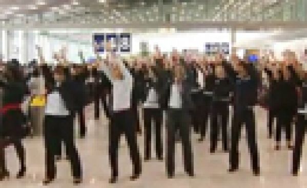 Flash mob d’Air France à Roissy