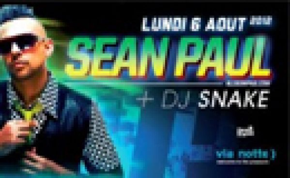 SEAN PAUL en Live @ Via Notte le 06/08