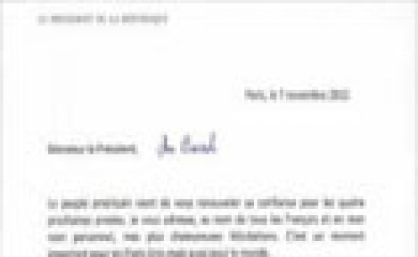 François Hollande écrit une lettre à Barack Obama et fait une faute!
