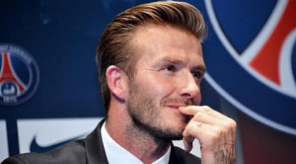Premier entrainement de David Beckham au PSG