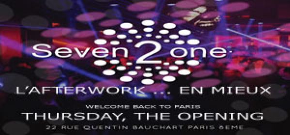 Jeudi 21 Mars à 19h – Seven2One Club à Paris