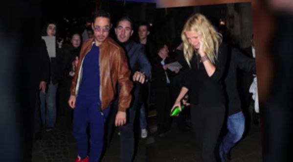 Gwyneth Paltrow et Robert Downey Jr. partagent un dîner dans un restaurant