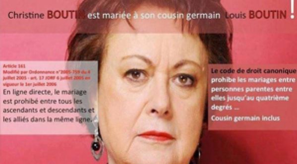Le mariage de Christine Boutin et de son cousin