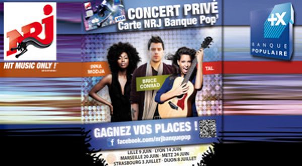 La Carte NRJ BANQUE POP’ organise sa 1ère tournée avec Tal, Brice Conrad et Inna Modja