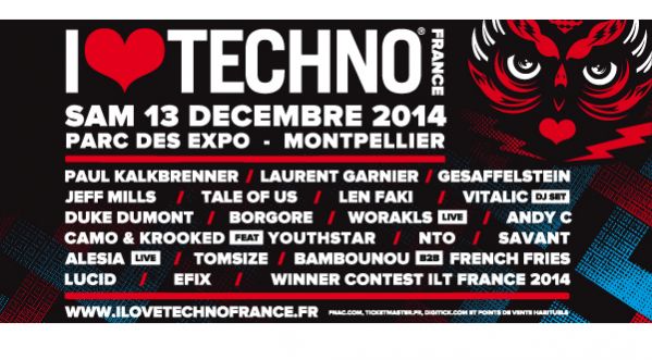 Gagne 10×2 places pour I LOVE TECHNO le samedi 13 décembre @Parc des Expo à Montpellier
