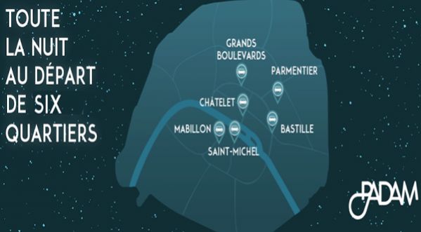 Padam, le nouveau transport de nuit à Paris