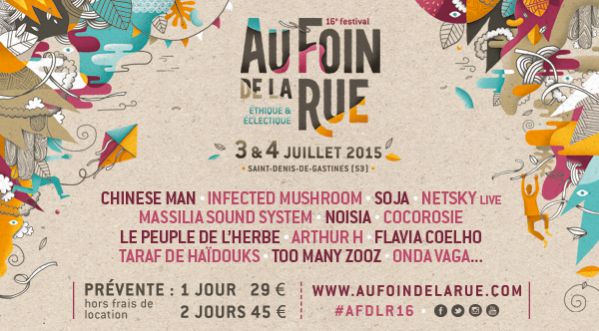 Le festival Au Foin de la Rue ouvre ses portes les 3 & 4 juillet à St-Denis-de-Gastines !